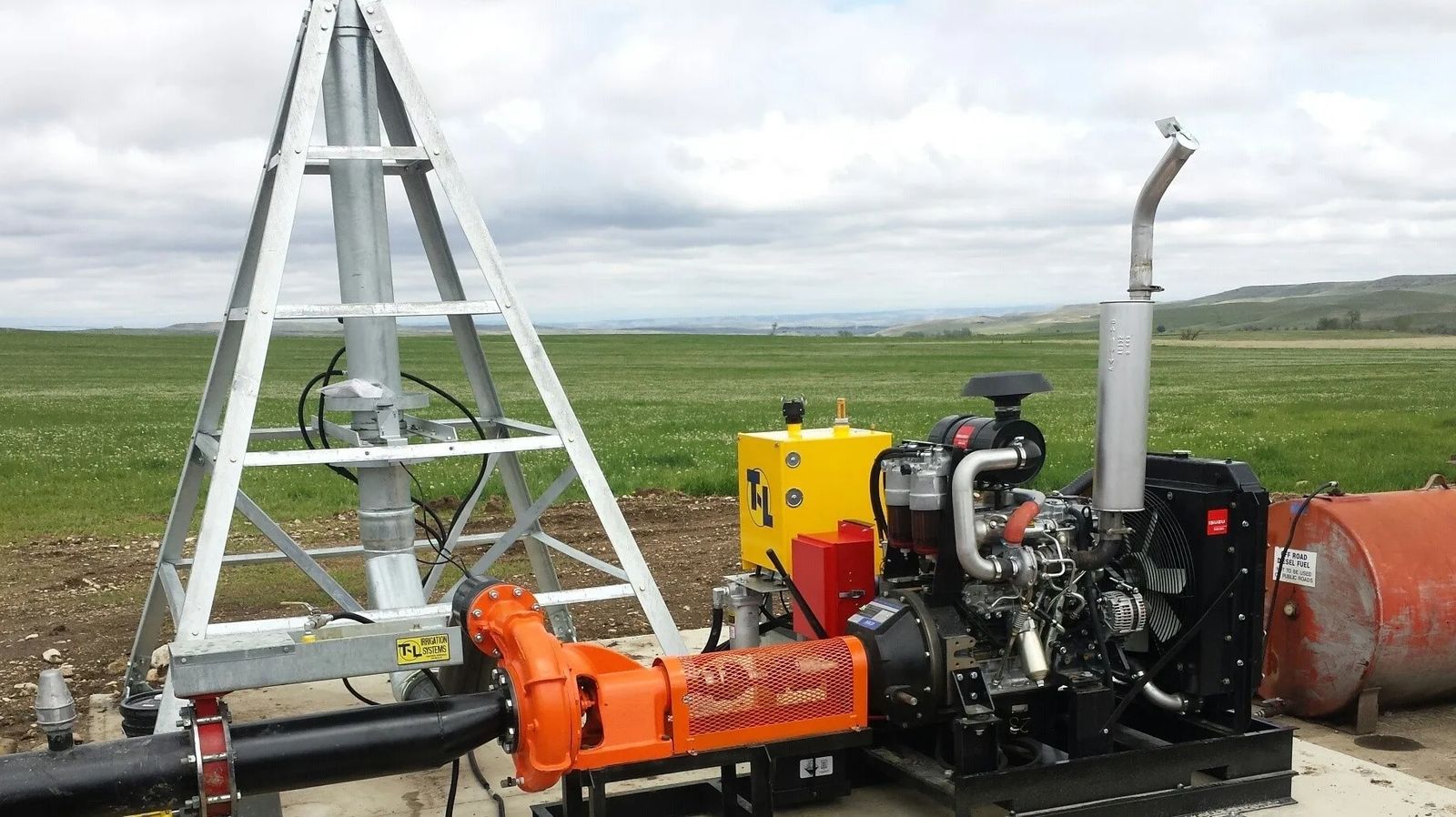 Irrigation pump installed by Mullinax Irrigation in Montana.