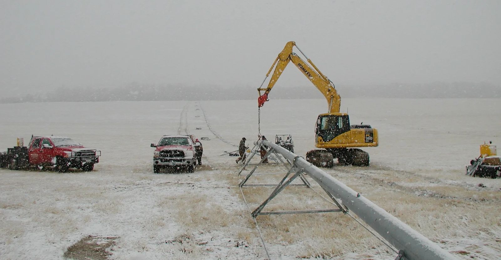 Irrigation installation project by Mullinax Irrigation near Sheridan, Wyoming.